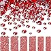Bememo 3456 Pcs Crystals Diamond Rhinestones AB Clear Flat Back Round Gems Flatback Glass Mixed Size Crystals Gems for Crafts Clothes Shoes Makeup Bags Decor, 6 Sizes(Red)