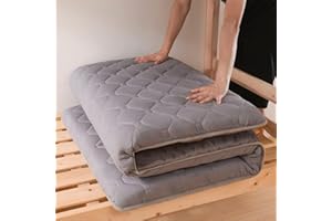 JINGTAOO Upgraded Japanese Futon Floor Mattress Floor Guest Bed,Portable Camping Tatami Sleeping Mat,Single/Twin/Queen/King S