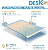 Deskit A4 Laminating Pouches Gloss 150 Micron Bulk Pack 250 sheets view 2