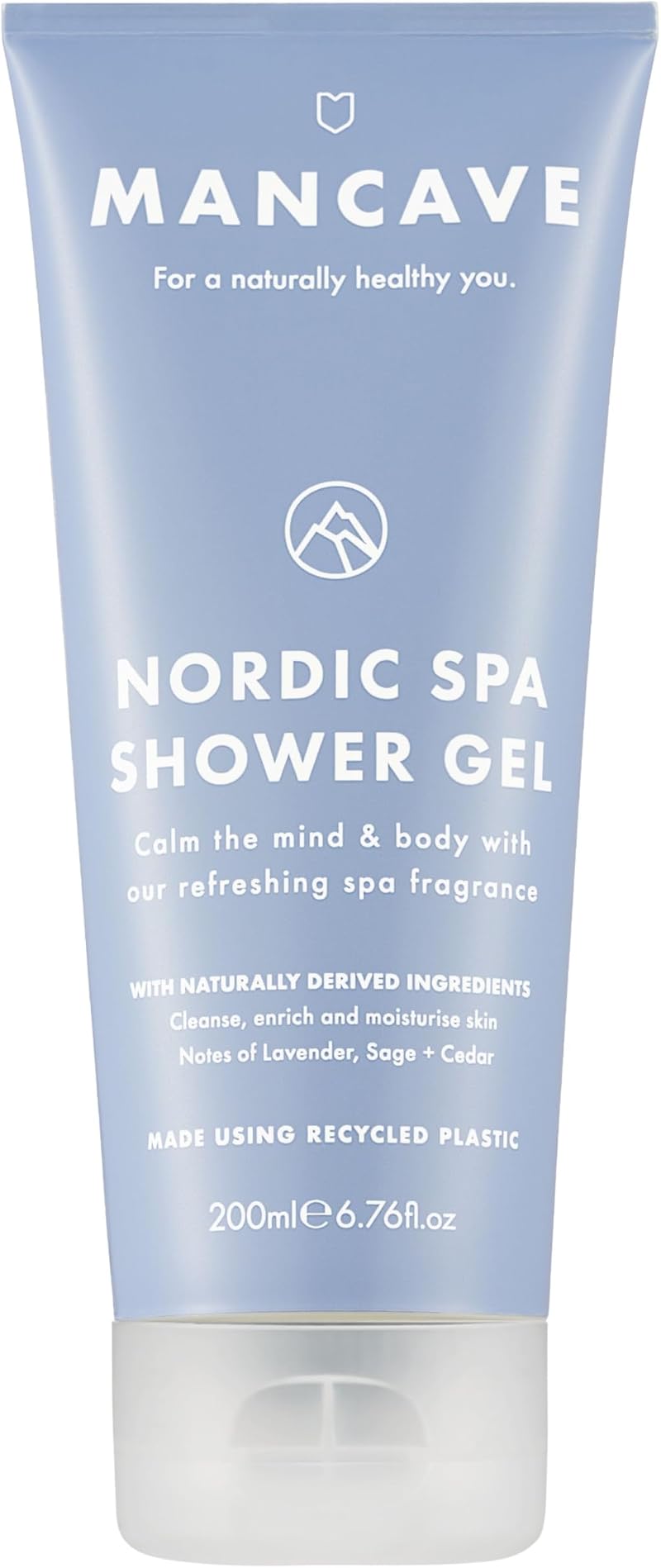 ManCave Nordic Spa Shower Gel 200ml for Men Calming Body Wash