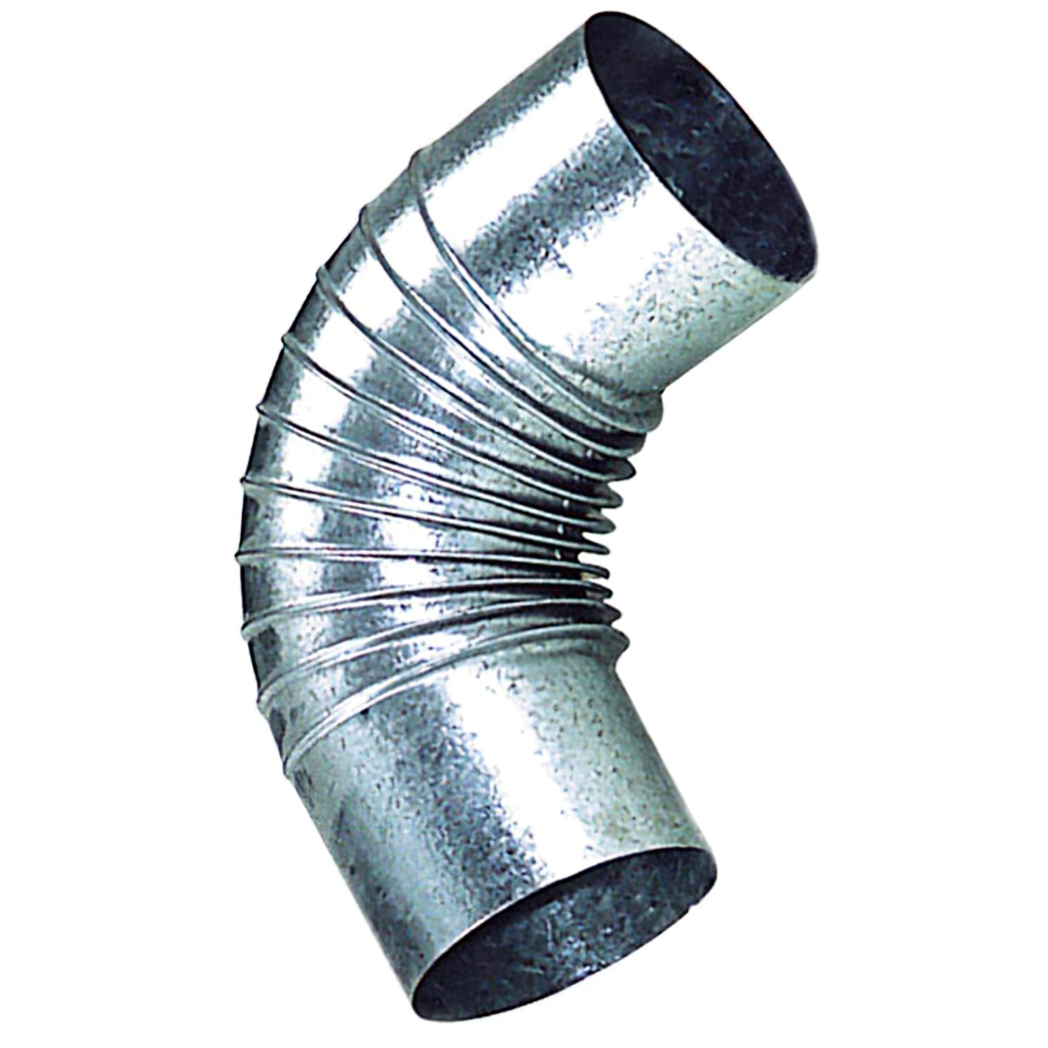 Galvanised Stove Elbow, 110 mm. 90 °.