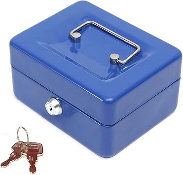 Amazon Com Greek Art Cash Box With Key Lock Strong And Sturdy