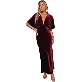 Petal & Pup Womens Ricki Velvet Maxi Dress - Wine