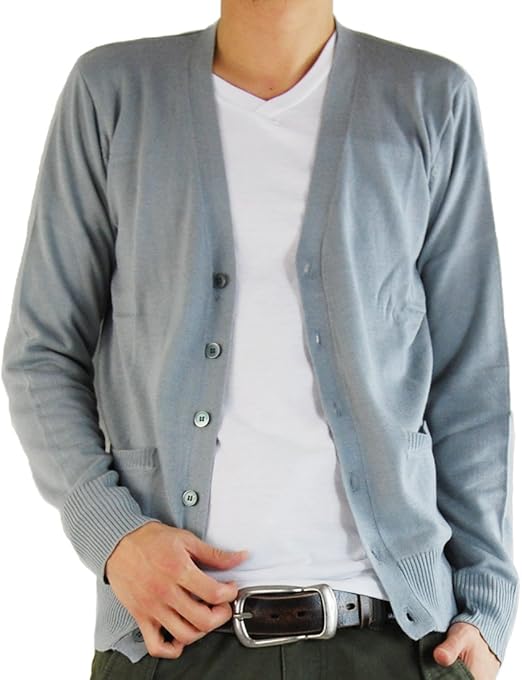 Amazon アーケード Arcade カラーカーディガン メンズ 綿レーヨンサラサラカーディガン L 48 グレー カーディガン 通販