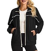 Feiersi Womens Zip Up Sweatshirts Long Sleeve Hoodies Fall Fashion Outfits Casual Trendy Jackets With Pockets