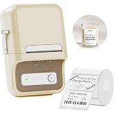 NIIMBOT B21 Label Maker, Thermal Label Printer, Portable Inkless Label Makers for Home/Office/Business, with 1 Pack 50x30mm White Label, Compatible with iOS &amp; Android, (White)