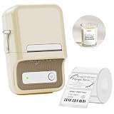 NIIMBOT B21 Label Maker, Thermal Label Printer, Portable Inkless Label Makers for Home/Office/Business, with 1 Pack 50x30mm White Label, Compatible with iOS & Android, (White)