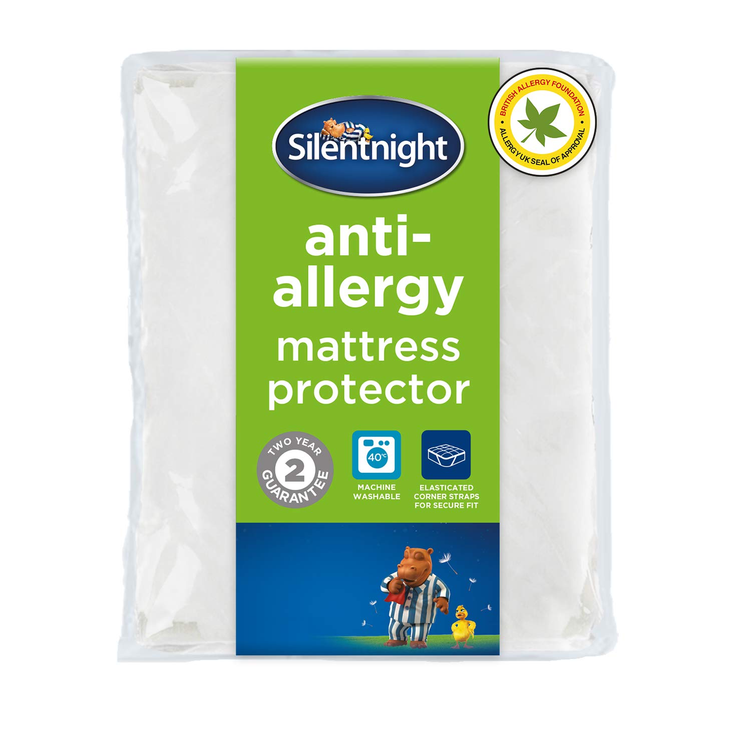 Silentnight Anti Allergy Mattress Protector Plus, White, Super King