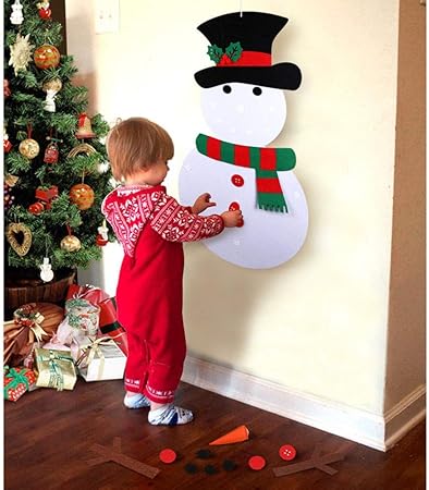 Regali Di Natale Per Bambini Fai Da Te.Sammoson Casa Ornamenti Per Kit Pupazzo Di Neve In Feltro Fai Da Te Per Regali Di Natale Per Bambini Decor Appeso A Parete Set Di Pupazzi Di Neve Natalizi In Feltro Fai Da Te Amazon It Casa