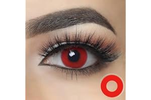 Yearly Colored Contact Lenses – 0.00 Power Cosmetic Eye Contacts – 2 Reusable Soft Lenses in Buffered Saline – Natural Look &