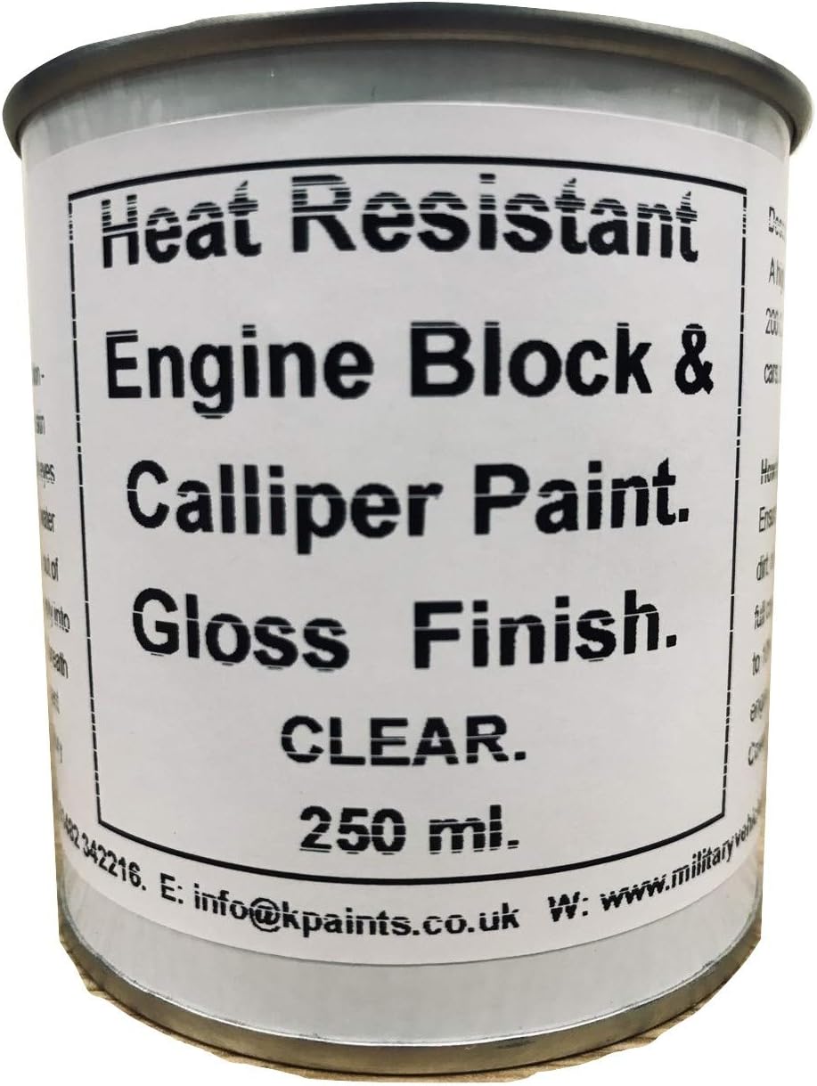 1 x 250ml Clear Engine Block Enamel Lacquer Petrol Oil Resistant Heat