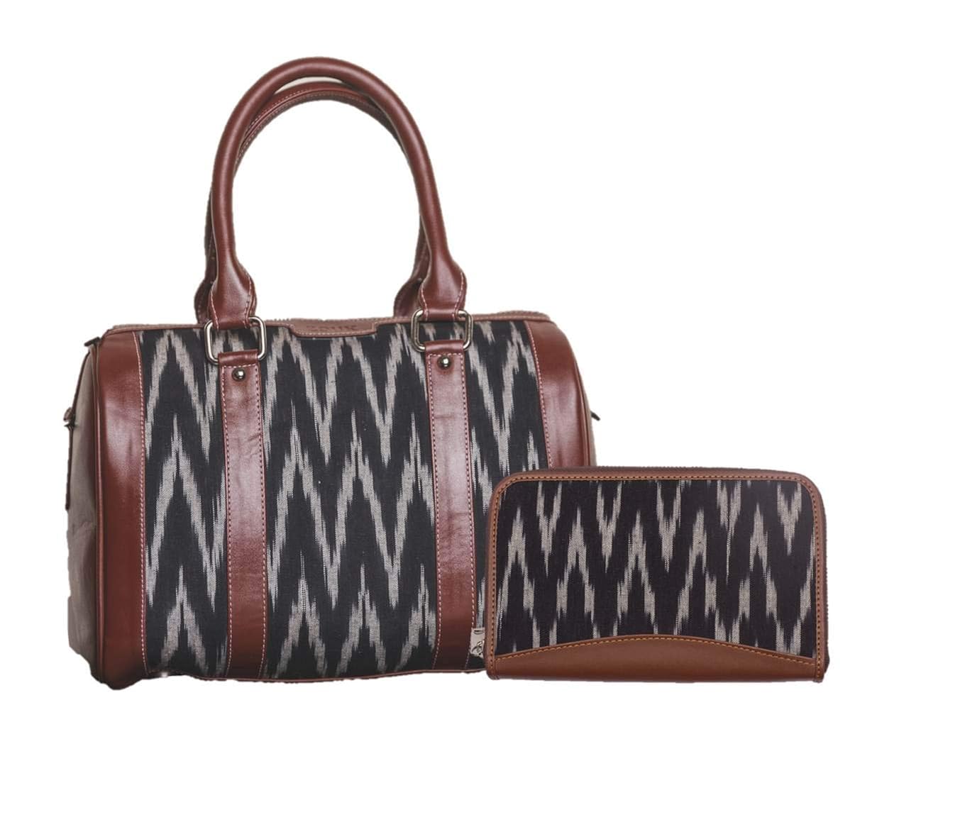 Buy ZOUK Handbag and Chain Wallet Combo Handmade Bags and Wallets for