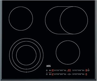 AEG HK654070FB Autarkes Kochfeld / Strahlenbeheizt / Slider-Bedienung / 60 cm / Facetten-Design / 4 Kochzonen / Bräterzone / Kindersicherung