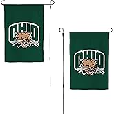 Desert Cactus Ohio University OU Garden Flag – 19 x 12 inch Ohio Bobcats Banner, For Outdoor Display and Events (Design B)