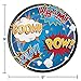 Super Hero Slogans Theme Plates and Napkins Serves 16 With Birthday Candles