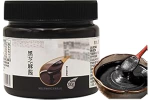 TraiHuyan-100% Pure Black Sesame Paste 200g, No Additives No Added Sugar, Vegan Gluten-Free Non-GMO, Black Sesame Butter for 