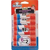 Elmer's Disappearing Purple School Glue Sticks, 0.21 oz Each, 8 Sticks per Pack (E1591)