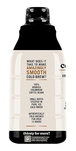 JAVA HOUSE COLD BREW ESPRESSO COCKTAIL MIX – PREMIUM 100% ARABICA COLD BREW CONCENTRATE – SMOOTH COFFEE WITH FRENCH VANILLA NOTES – 32OZ BOTTLE (MAKES 32 COCKTAILS)