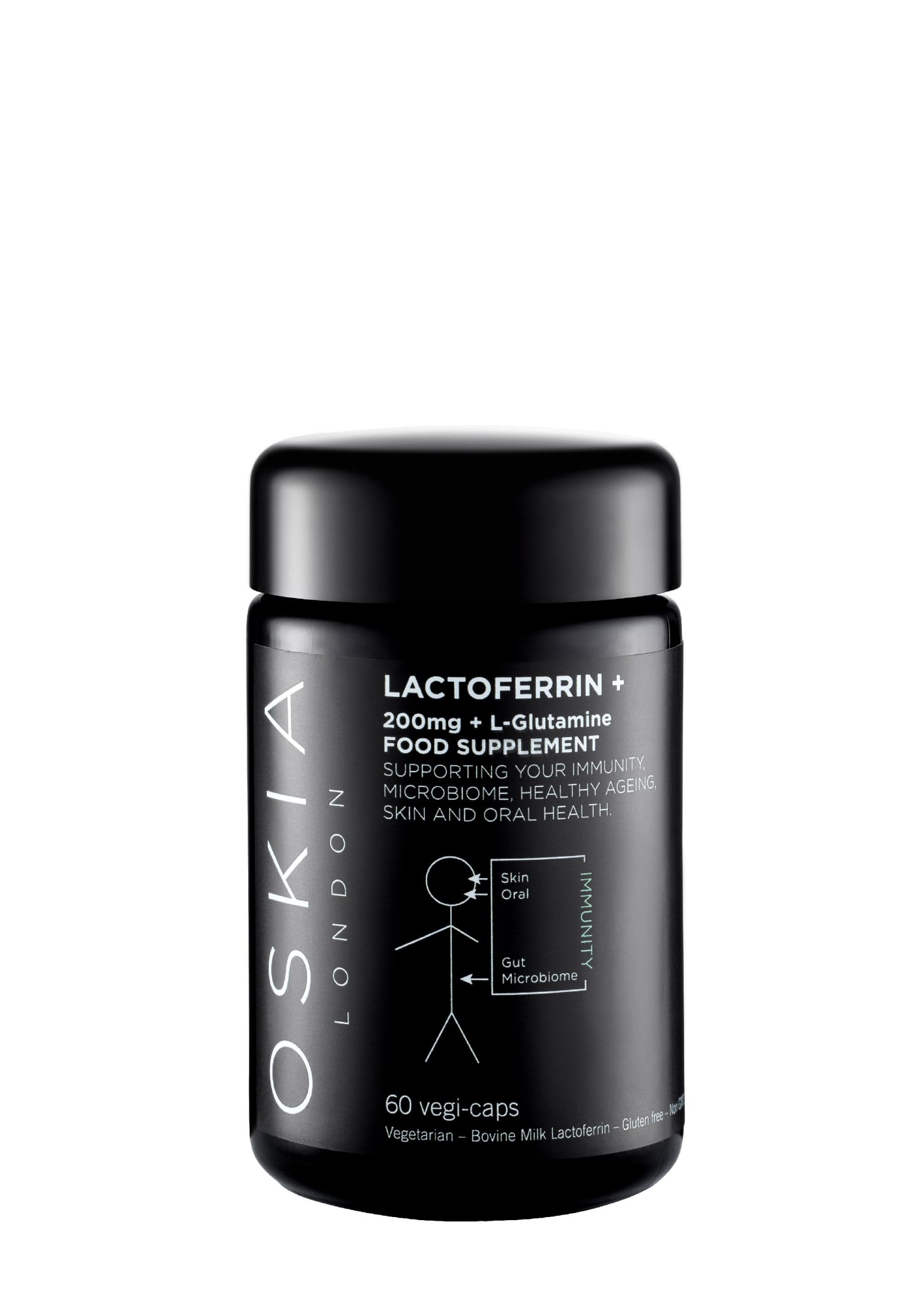OSKIA Lactoferrin – Food Supplement for Better Immune System and Clearer Skin – 60 Capsules