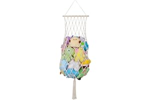 Stuffed Animal Storage Net, 68 Inch Jumbo Macrame Stuffed Animal Hammock Corner, Wall Ceiling Door Hanging Stuffy Hammock Plu