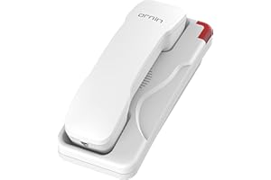 Ornin T108 Trimline Corded Telephone, SOS Key, Wall Mountable, Hotel and Home use Phone(White)