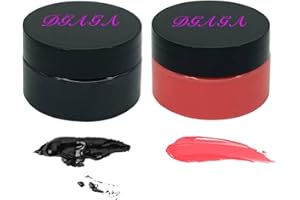 DGAGA 2 Jar of Chalk Paste,Christmas Chalk Paste Paint for Stencils,Red Black Fabric Ink,Self Adhesive Silk Screen Stencil Paste,Chalkboard Paste for Wood,Glass,Art Craft Permanent,Home Decor