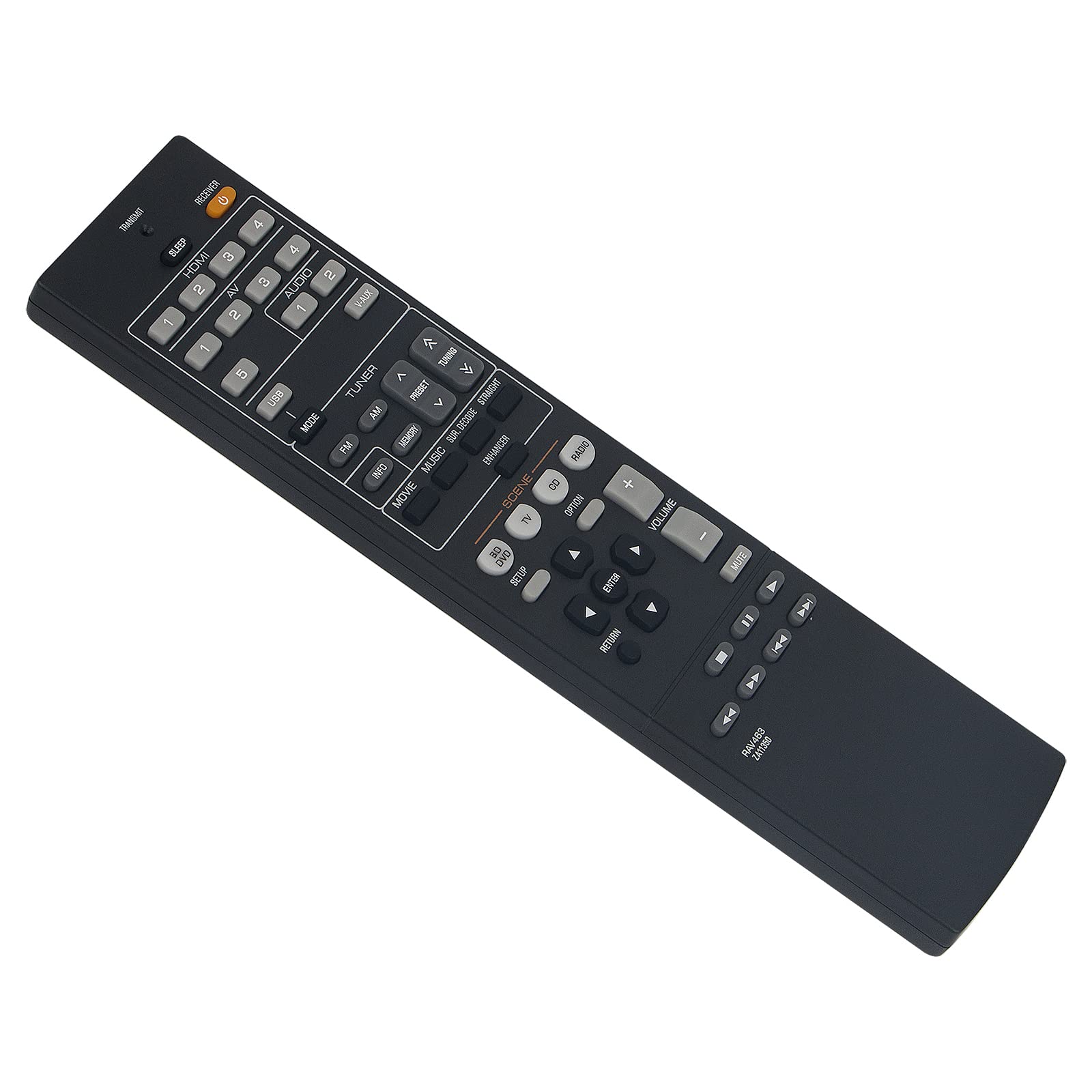 VINABTY RAV463 ZA11350 Remote Control Replacement for YAMAHA AV Receiver RAV463 ZA11350 RX-V373 RX-V375BL HTR-3065 HTR-3066 RAV463-ZA11350 Remote Control