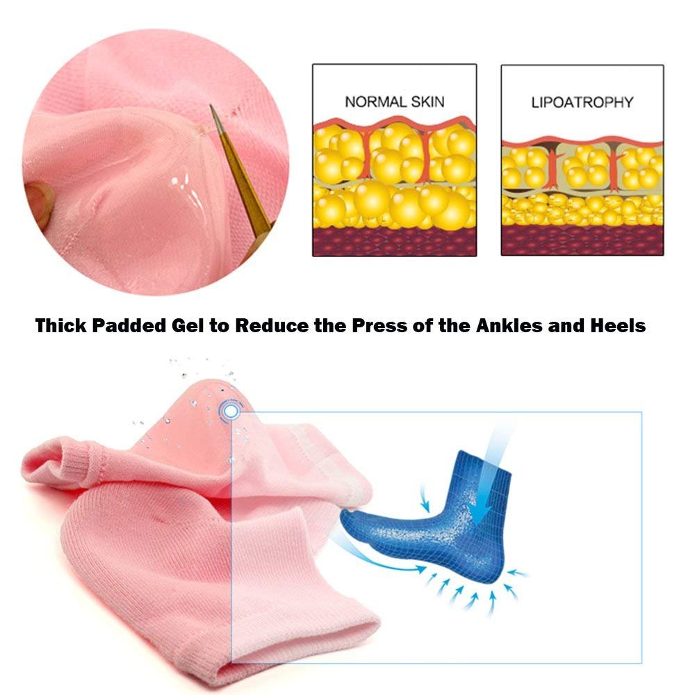 Codream Vented Moisturizing Socks Lotion Gel for Dry Cracked Heels, Spa Gel Socks Humectant Moisturizer Heel Balm Foot Treatment Care Heel Softener Compression 2 Pairs : Beauty
