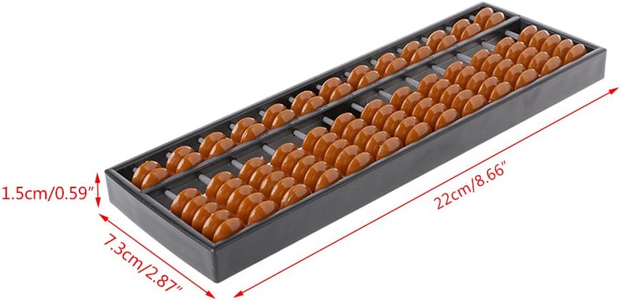 Meiqqm Plastic Abacus Arithmetic Soroban 13 Digits Kids Maths Calculating Tool Toys
