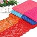 5 Yards Floral Lace Ribbon Stretch Tulle Lace Trim Elastic Webbing Fabric for DIY Jewelry Making Craft Clothes Accessories Gift Wrapping Wedding Party Decoration (Burgundy)