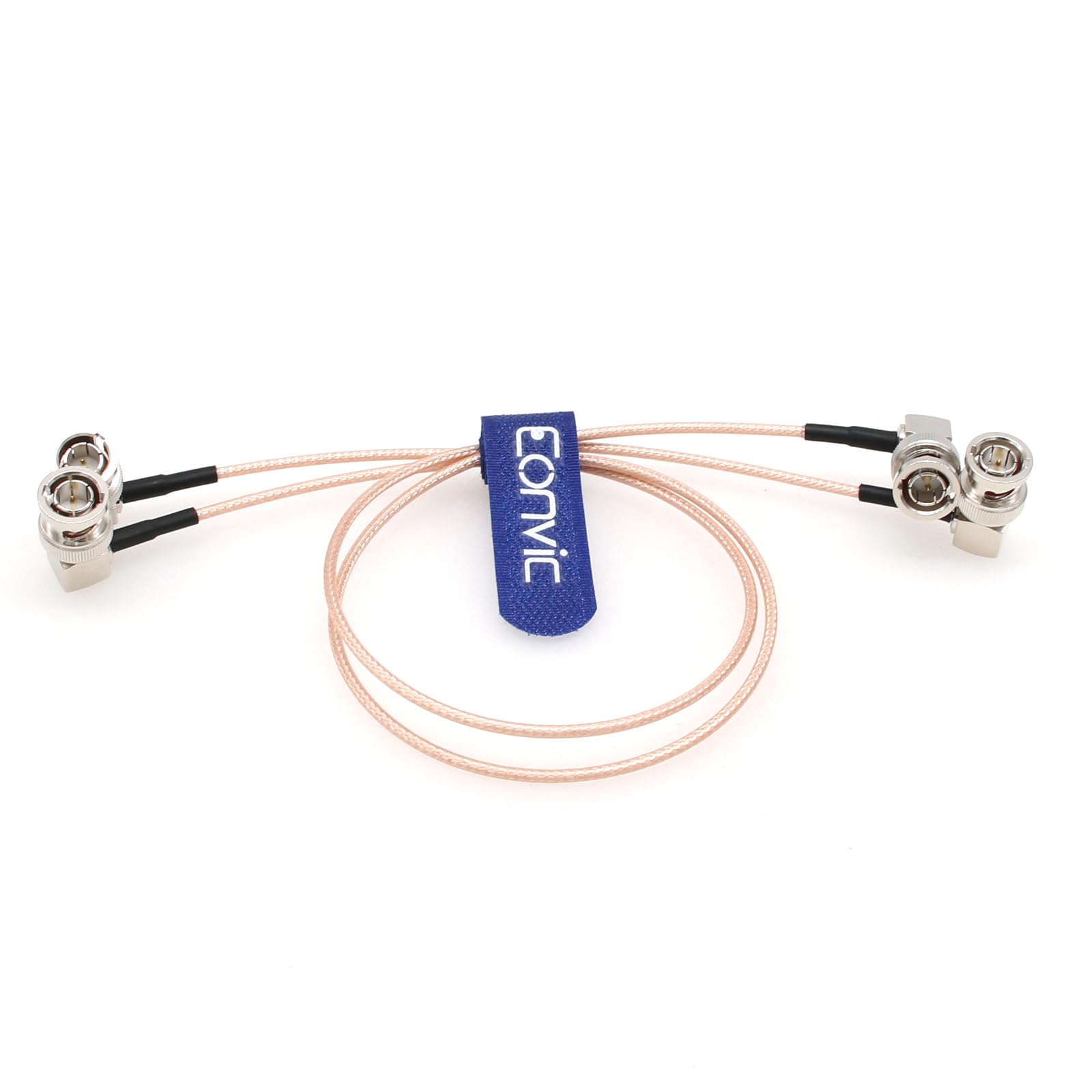 Eonvic 75 Ohm BNC Male Right Angle RG179 Coax Cable for BMCC BMPC Hyperdeck Cameras(60cm,2pcs)