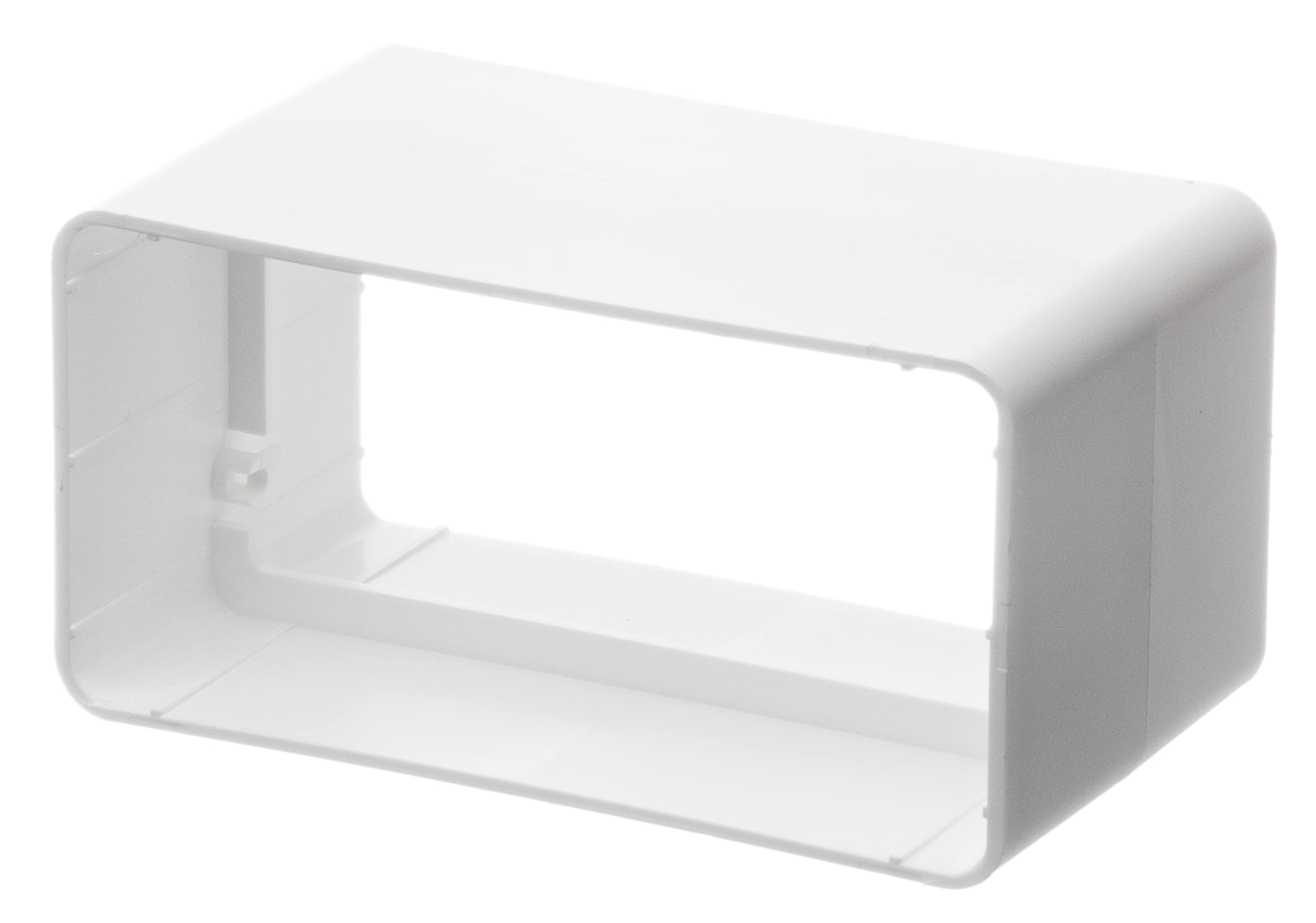 110x55mm / 4-2 inch PVC Rectangular Connector - Flat Plastic Ducting - Straight Joint