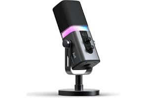 MAILANGSHI 192KHz/32bit Dynamic Podcast Microphone for PC, USB & XLR Mic with RGB Lighting, Desktop Stand, Mute Button, All-Metal Body, Gain & Volume Control, Gaming Microphone for Livestreaming