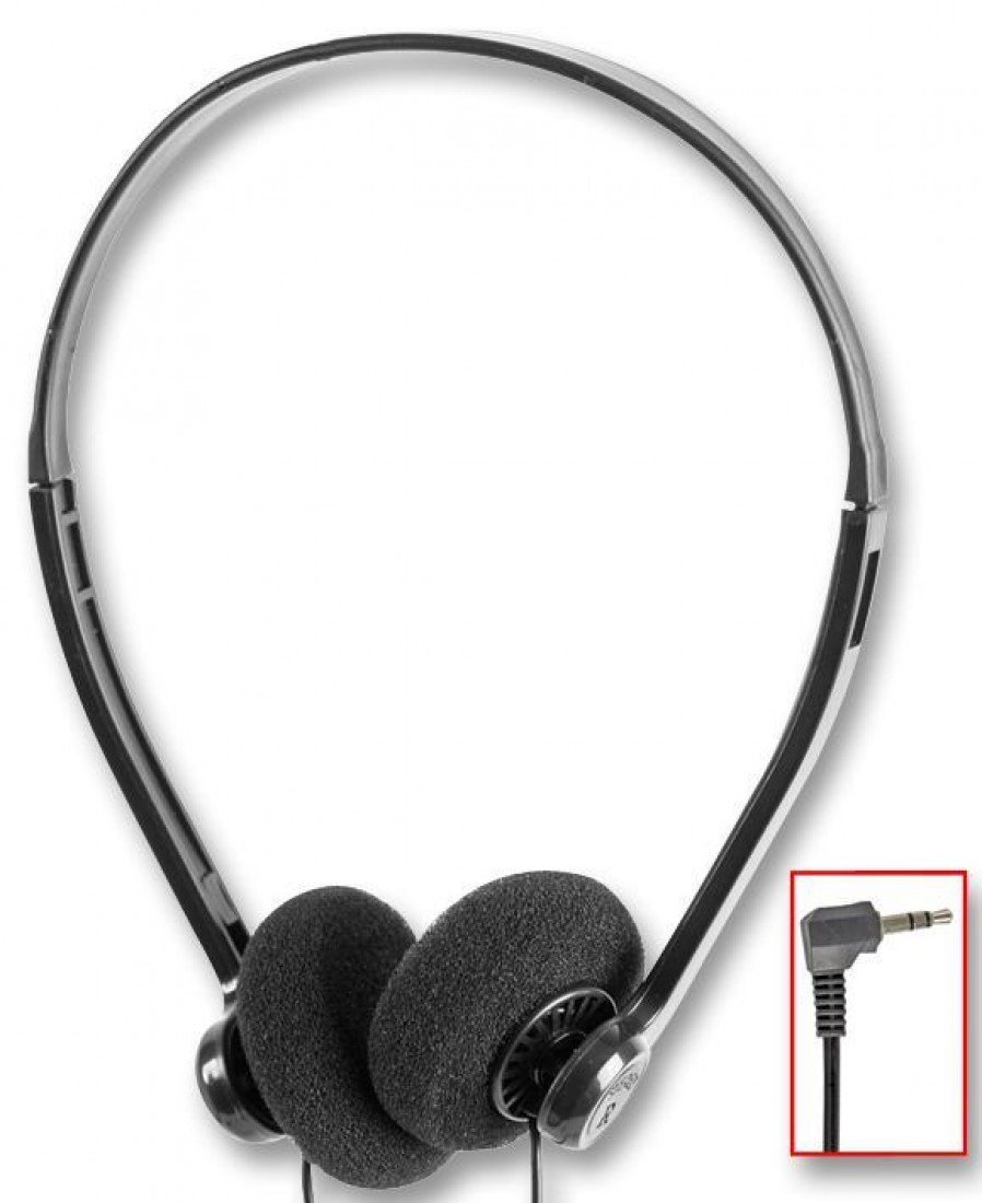 PRO SIGNAL Lightweight Stereo Headphones with 1.8m Cable 3.5mm Jack Ideal for Education, Tours & Training – PSG03469