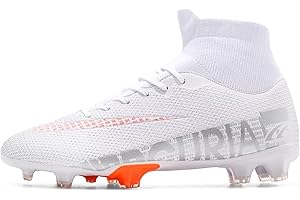 DKHHN Men's Soccer Shoes Football Cleats High-Tops Lace-Up Non-Slip Spikes Outdoor AG/FG Baseball Lacrosse Rugby Combat Boots