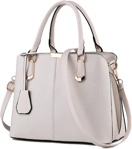 Amazon エンジェルムーン ショルダーバッグ ハンドバッグ 2way シンプル カジュアル フォーマル 通勤 Ol レディース チャーム 付き 通勤バッグ ビジネスバッグ かわいい 新品 Bag Puレザー 高校生 かっこいい エレガント オフホワイト ハンドバッグ