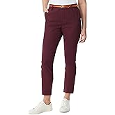Gloria Vanderbilt Womens High Rise Belted Tapered Trouser Pant Standard