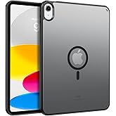 BENTOBEN Magnetic for iPad A16 Case (11th Generation 11 Inch 2025), iPad 10th Generation Case 10.9 inch 2022, Translucent Matte Slim Soft TPU Protective Tablet Cover for iPad 11th/10th Gen, Black