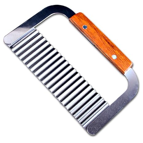 Edelstahl Kartoffel-Messer Crinkle Cutter Cutter garnieren Corrugated Ripple Französisch FritesMesser Pastry Kartoffel-Scherb