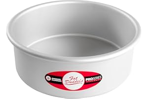 Fat Daddio's PRD-83 Anodized Aluminum Round Cake Pan, 8 x 3 Inch, Silver