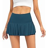 Raroauf Womens Pleated Tennis Skirts with Shorts High Waisted Mini Skirt Golf Skort Athletic Skirts Workout Pickball