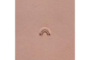 STECKSSTORE Feathered Border Leather Stamp 1/4" (6.4 mm) Hide Crafter PD011