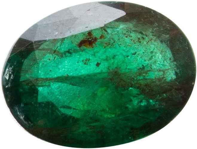 Green Natural Zambian Emerald Gemstone| 8.60 x 6.60 x 3.50 mm Oval Faceted Loose Cut Stone | 1.25 Carat |Jewelry making| Panna |Certified Gem|Ring Size Gemstone|AAA Quality|Healing May Birthstone