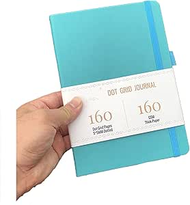 Cuaderno de tapa dura, cuadrícula de puntos, 160 páginas, búho, color