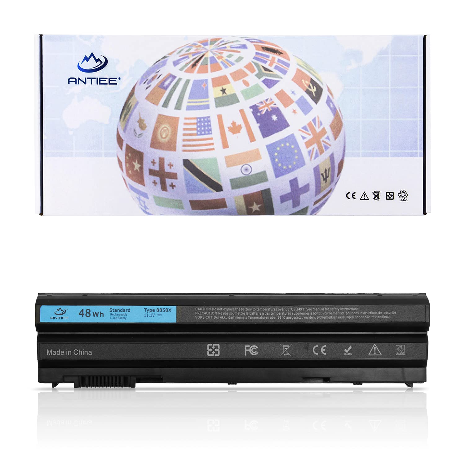 New 48Wh 8858X Laptop Battery Compatible with Dell Inspiron 14R 5420 15R 5520 7520 17R 5720 7720 4420 4520 4720 7420 Latitude E5420 E5520 E5530 E6420 E6430 E6520 Vostro 3460 3560 911MD 11.1V 6-Cell