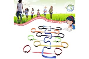 Toddler Walking Rope With Waist Belts,Toddler Walking Rope with 12 Colorful Handles Outdoor Safety Daycare Rope for Preschool