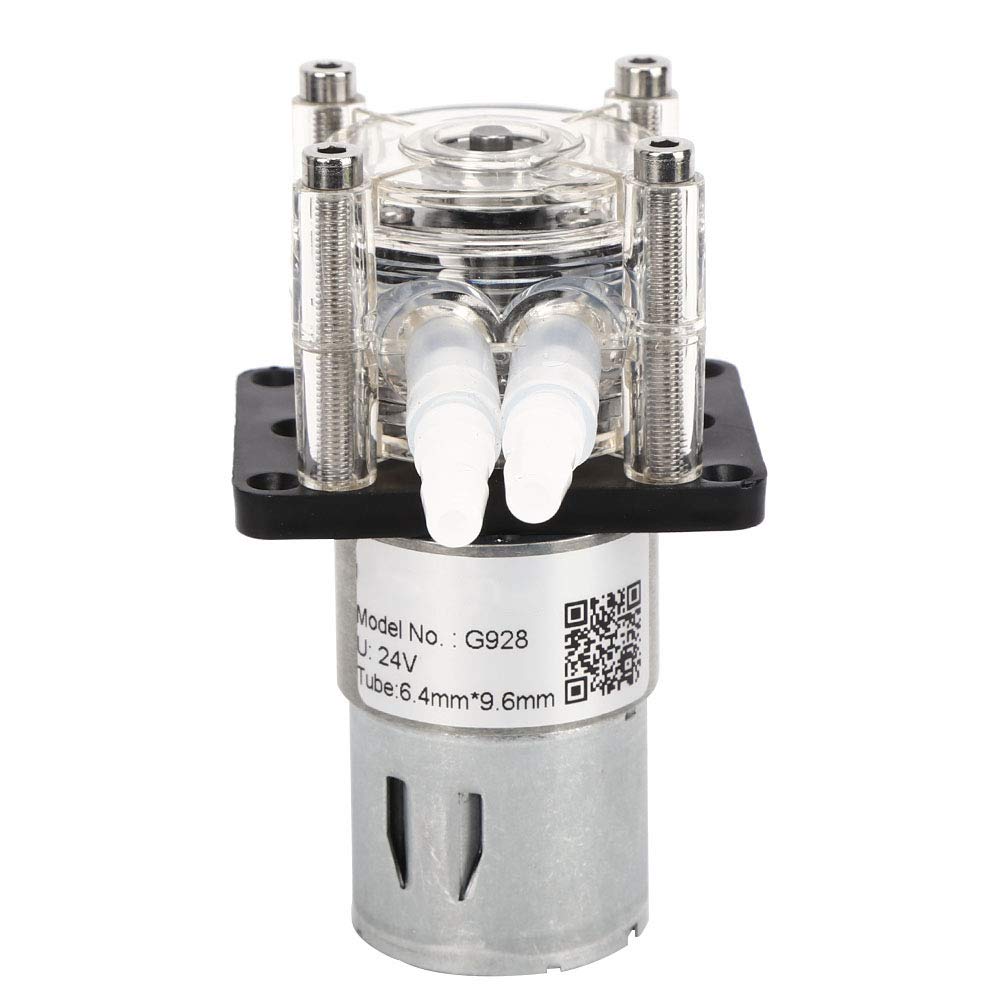 Oumefar Peristaltic Pump Three rollers Large Flow Dosing Pump Geared Motor Lab Aquarium Drip Metering Pump for Quantitative(24V)