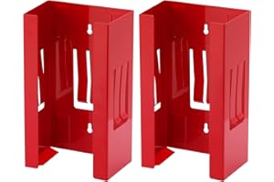 EMENTOL 2PCS Magnetic Glove/Tissue Dispenser Holder Set, Red Glove Dispenser Wall Mount, Mount onto Tool Box or in Workshops
