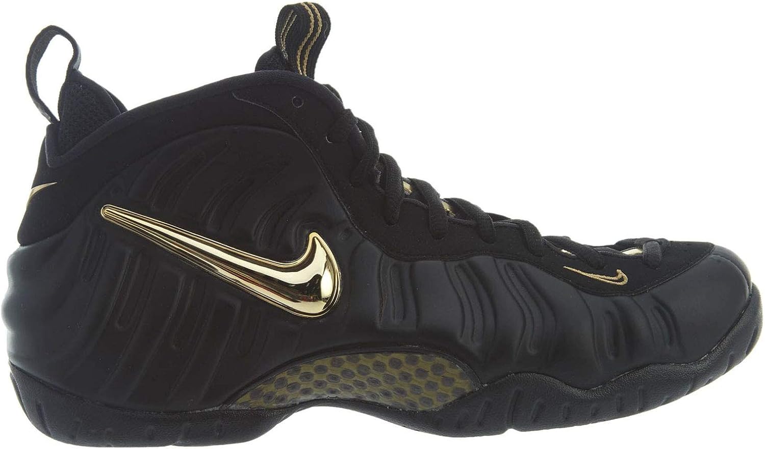 Amazon.com | Nike Men's Air Foamposite PRO 'Black/Metallic Gold' 624041-009 | Basketball