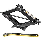 Allucky Scissor Lift Jack kit Heavy Duty Lifting Scissor Jack Tire Replacement Tool with Hand Crank Tire Tool Kit Universal C